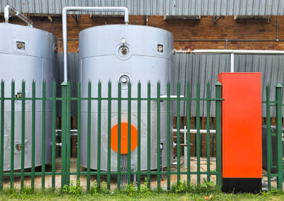 Mechanical Services: Hot Water Plantroom with Control Panel by Katleho Ya Rona Engineering